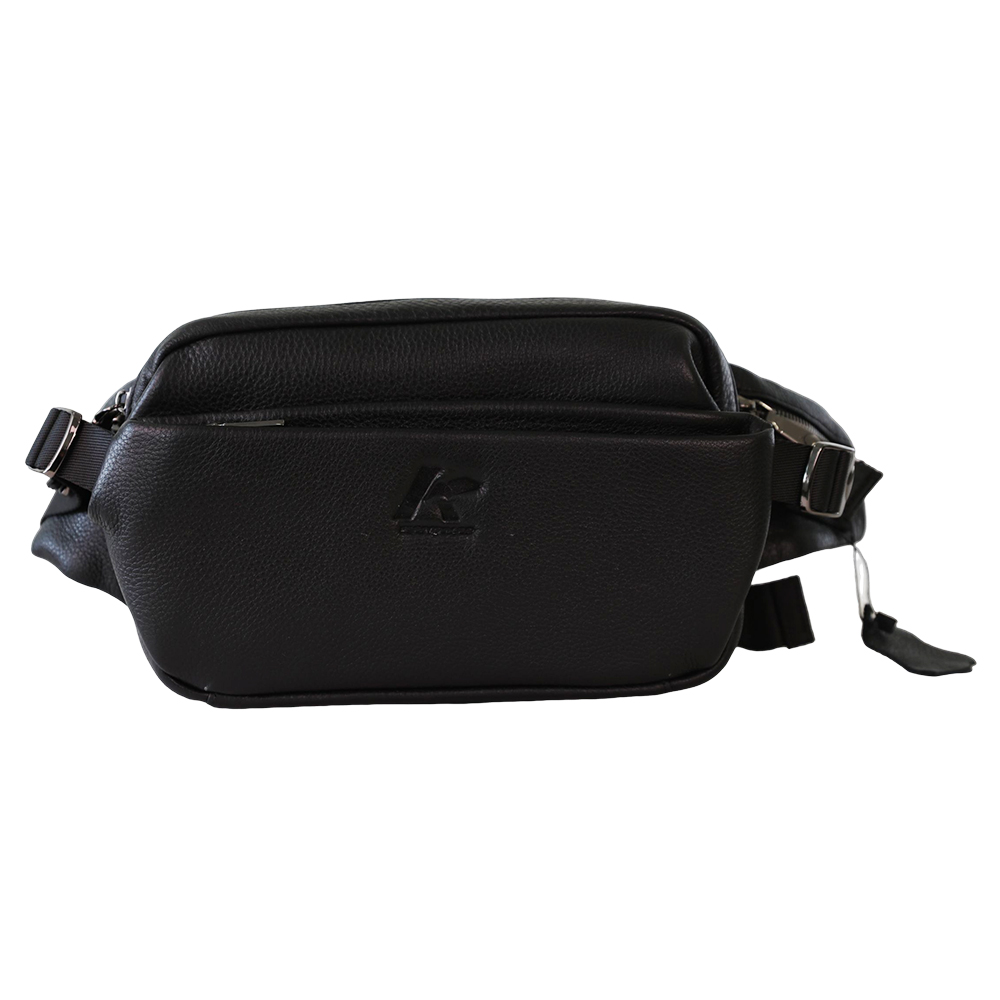 Genuine Leather Fanny Pack/Waist Bag/Organizer with Multiple Pockets Adjustable Belt