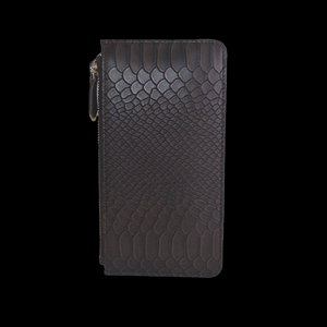 Brown New Crocodile Wallets Bifold Multi Card Case Purse with Zipper Pocket