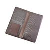 Men Leather Wallet Brown New Crocodile Clutch Wallet Credit Card Holder