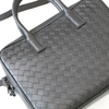 Napa Head Layer Leather Woven Briefcase Bag with Purse Suits