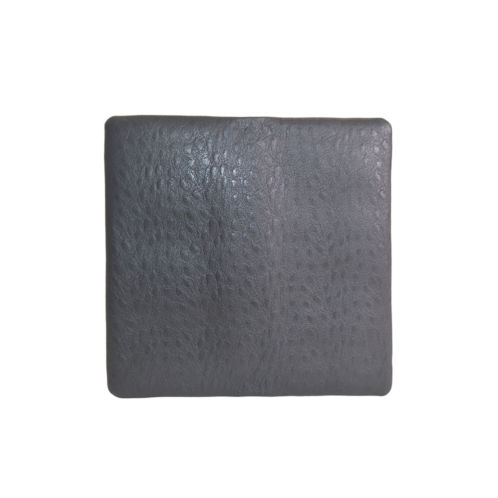 Mens Ultra Soft Slim Profile Bifold Black Ostrich Leather Wallet for Card