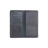Mens Ultra Soft Slim Profile Bifold Black Ostrich Leather Wallet for Card