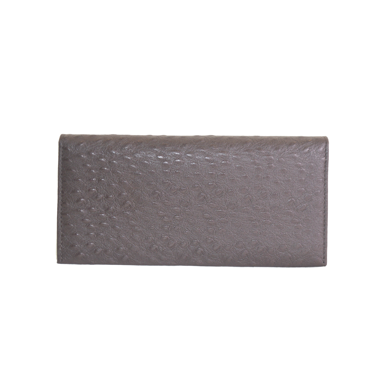 Mens Ultra Slim & Soft Stylish Flip Wallet Bifold Brown Ostrich Leather Wallet