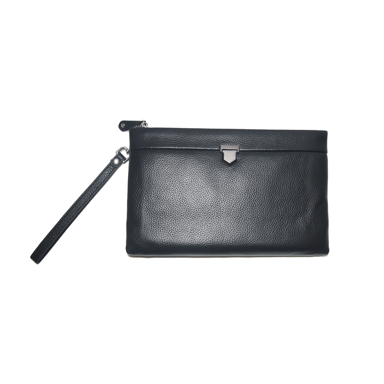 Time Resistance Genuine Leather Clutch for Men Organizer Wrist Bag Wallet