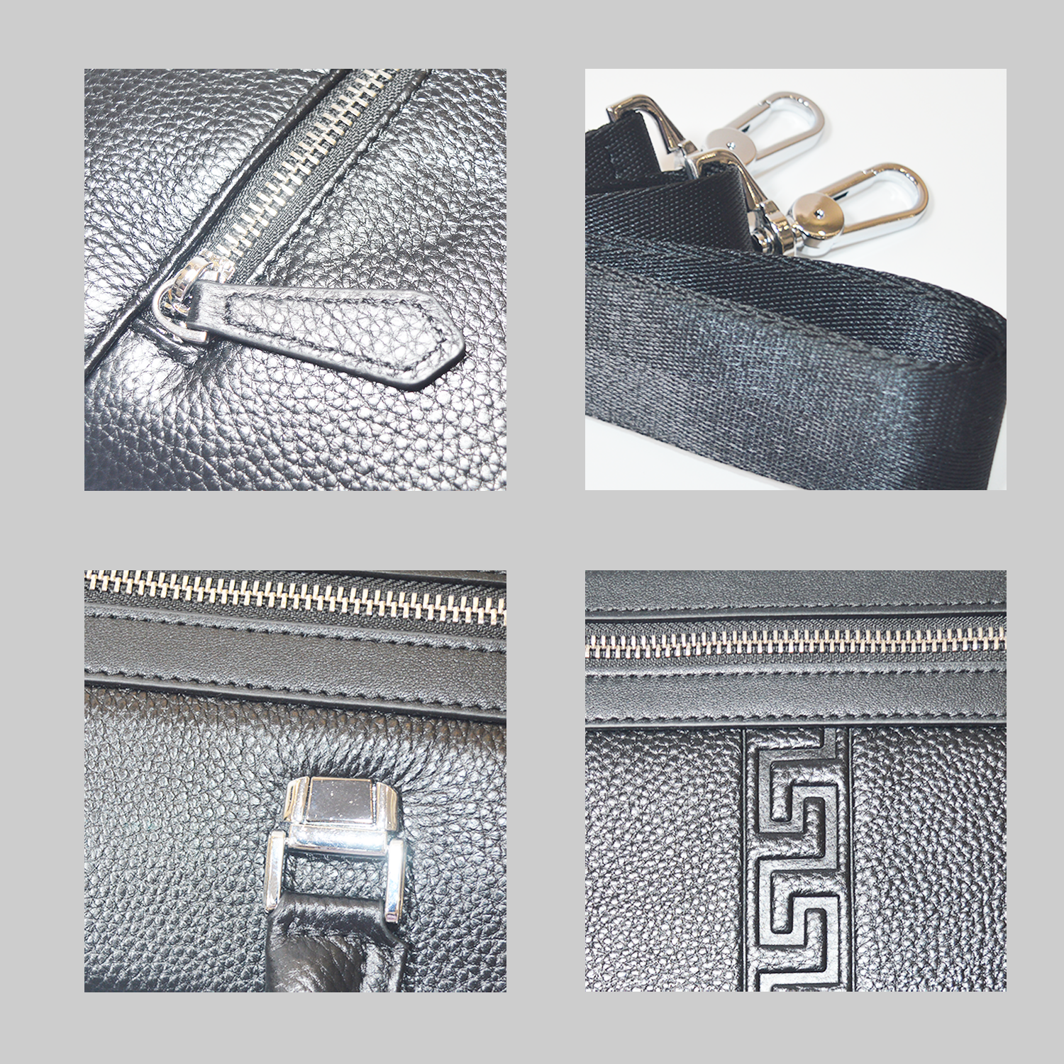 Black Custom Slim Executive Travel Bag Handbag Messager Bag Men's Genuine Leather Business Laptop Briefcase