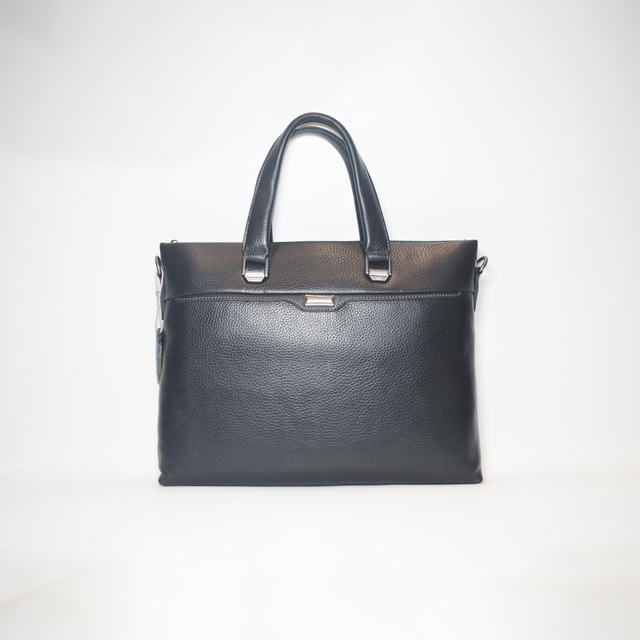 Minimalist Genuine Leather Crossbody Shoulder Bags Briefcase Business Laptop Bag with Adjustable Strap
