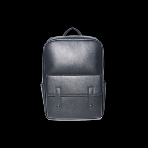 Black Leather Laptop Backpack