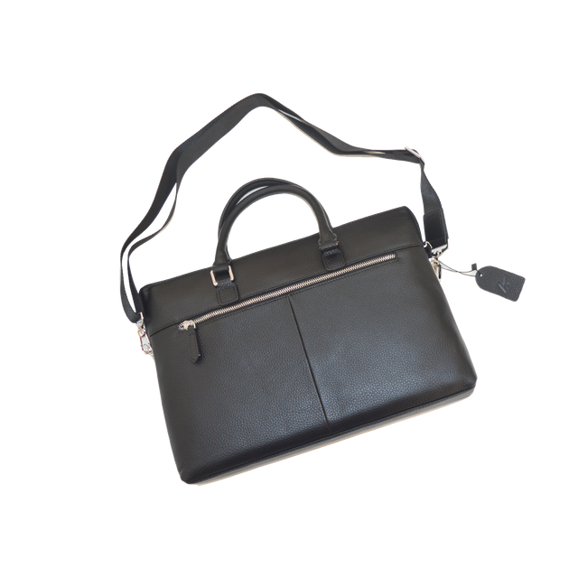 Minimalist Genuine Leather Briefcase Business Laptop Bag Shoulder Bags Large Capacity Handbag with Adjustable Strap