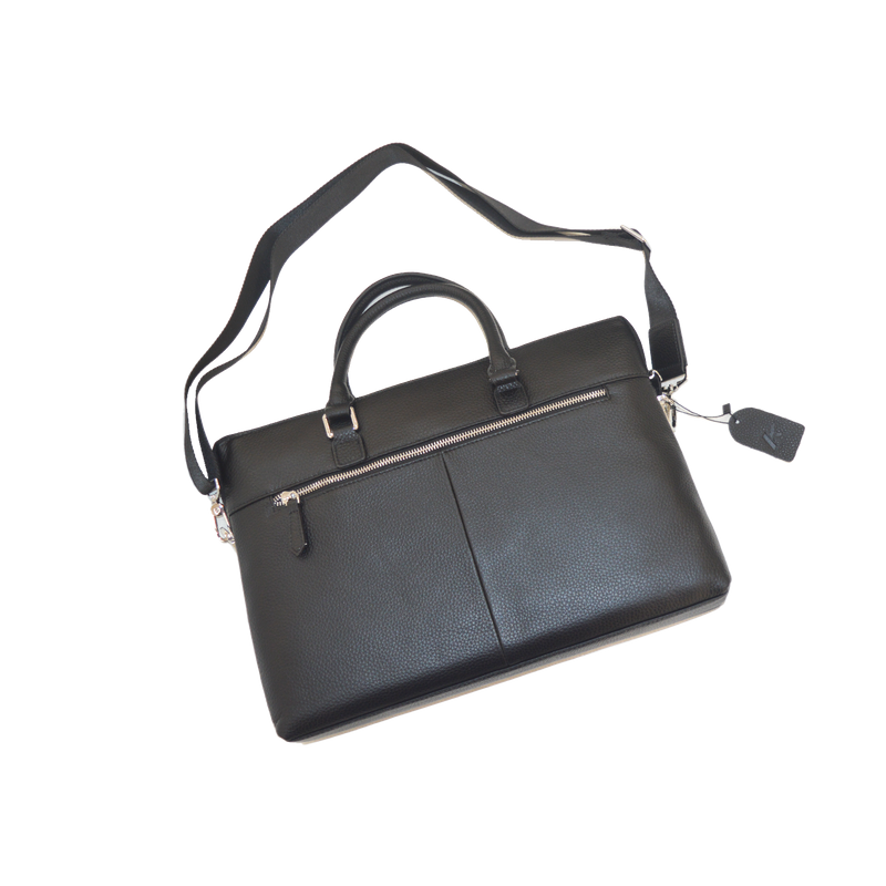 Minimalist Genuine Leather Briefcase Business Laptop Bag Shoulder Bags Large Capacity Handbag with Adjustable Strap