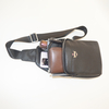 Mens Sling Bag Small Genuine Leather Chest Shoulder Bags Travel Crossbody Casual Daypack Black