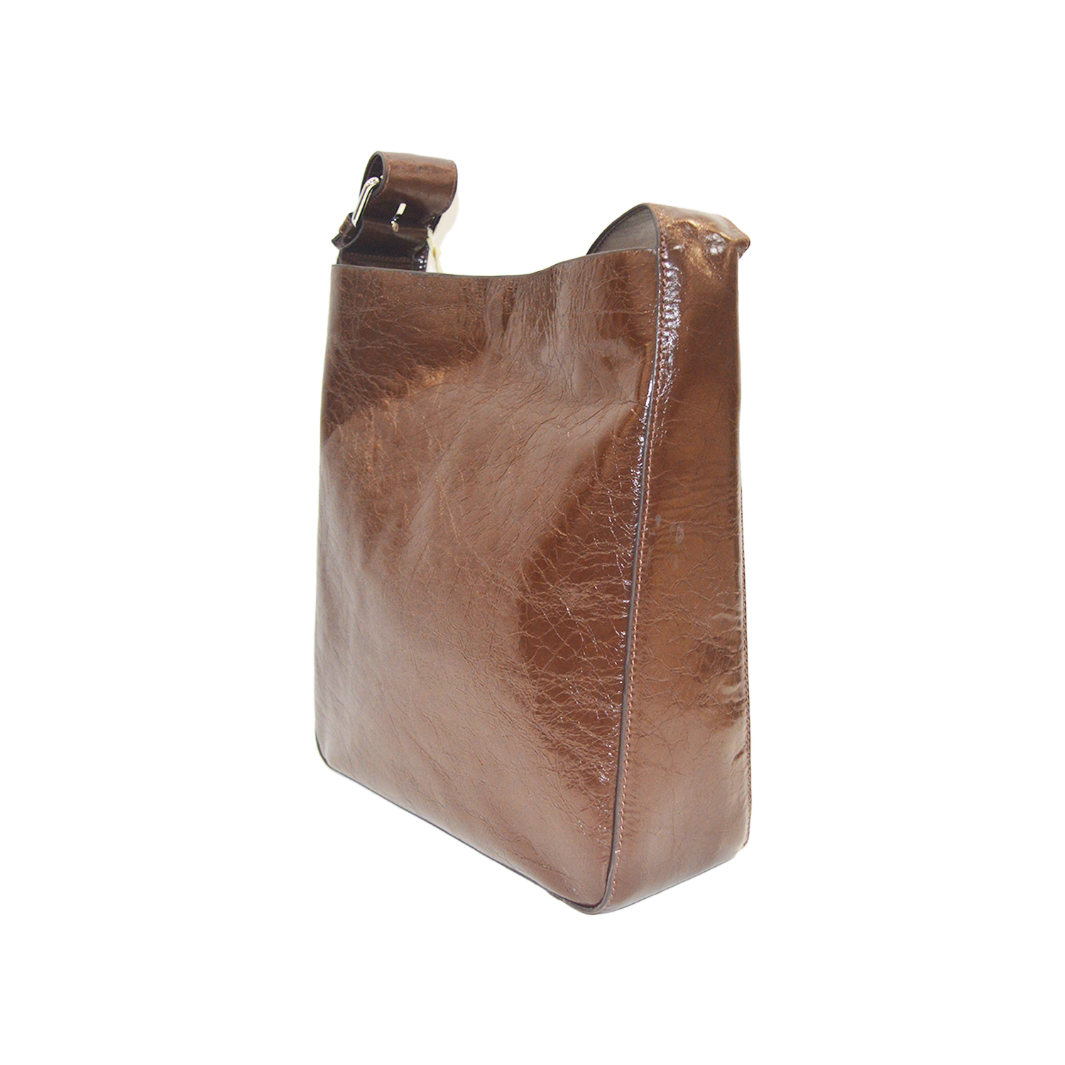 Leather unisex crossbody bag