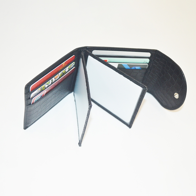 Multi-Card Small Bifold Wallet Black Crocodile Credit Card Holder Clutch Wallet