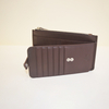 Fashion Brown Ultra Soft Leather Bifold Multi Card Case Holder Wallet with Zipper Pocket Handbag